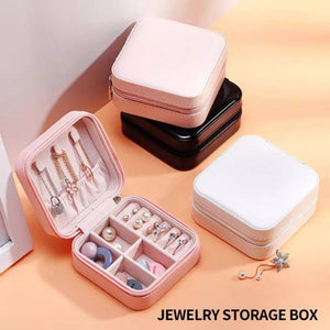 Compact Travel Jewelry Organizer Box Front View