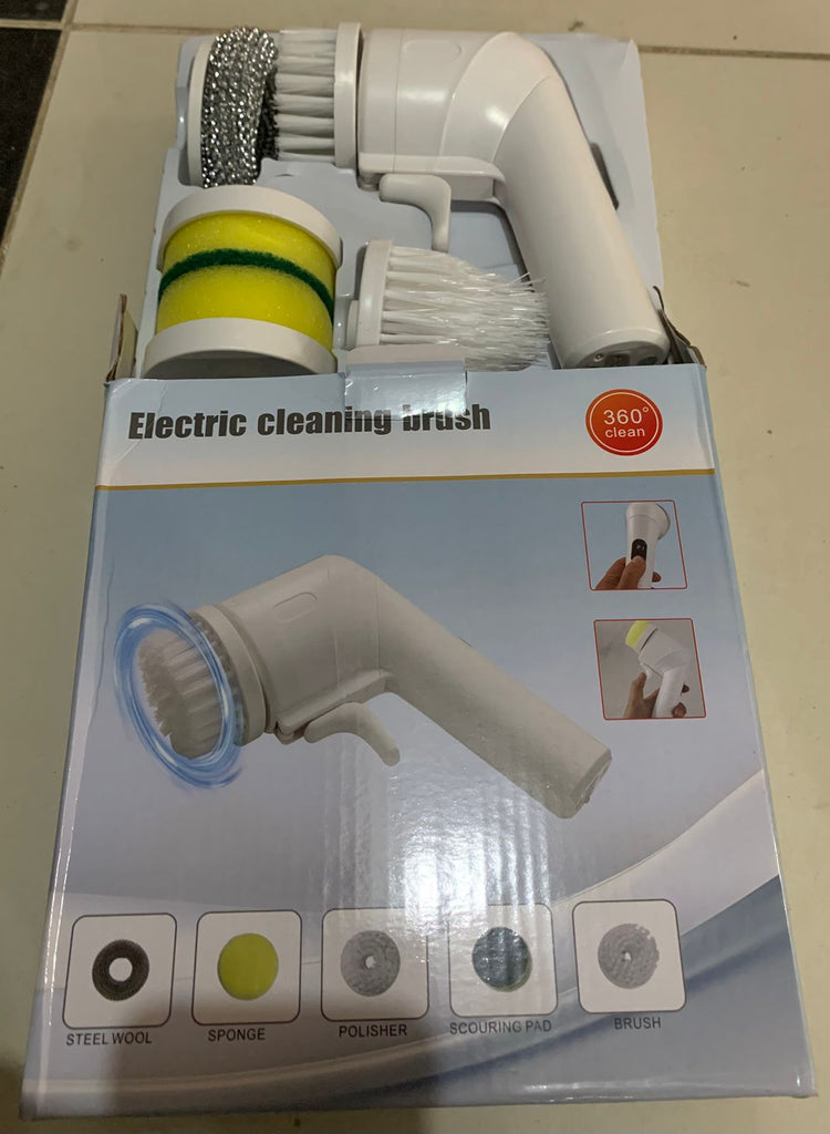 Multi Purpose Electric Cleaning Brush with Replaceable Brush Heads