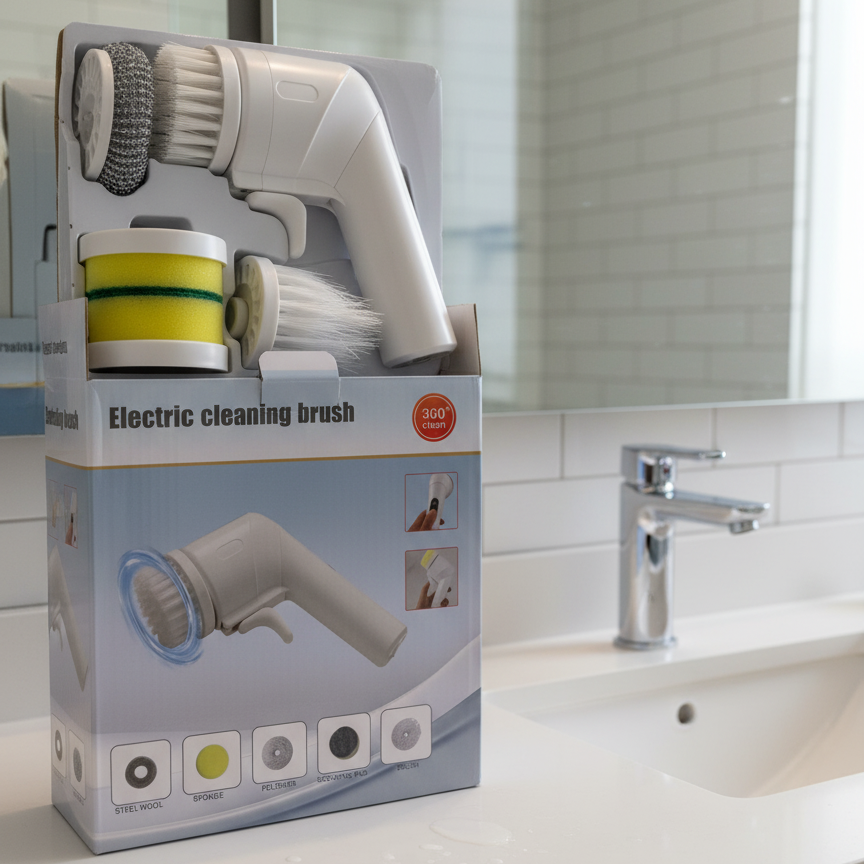 360 Rotating Electric Cleaning Brush for Household Cleaning