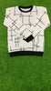 Fashionable Men's Round Neck Sweatshirt in White and Black