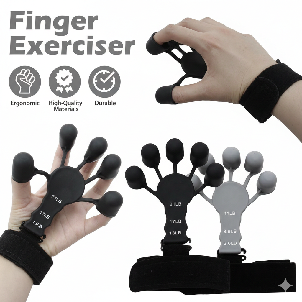 Silicone Finger Resistance Grip Strengthener for Wrist Training