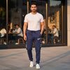 Super Dry Men's Panel Trousers Front View