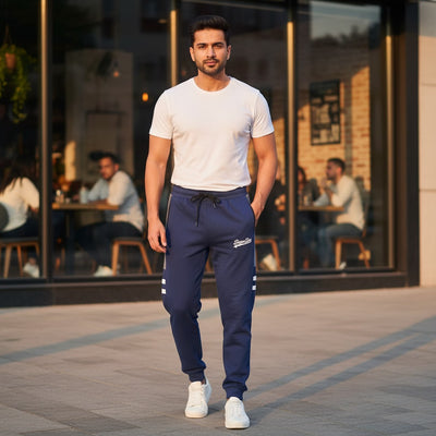 Super Dry Men's Panel Trousers Front View