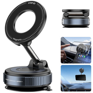 360° Vacuum Magnetic Phone Holder attached to a car dashboard