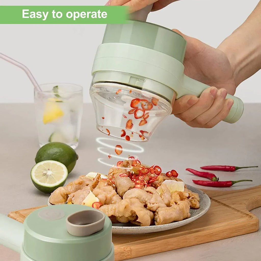 Multifunctional Electric Vegetable Cutter with Stainless Steel Blades