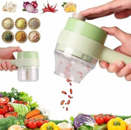 Electric Handheld Vegetable Cutter Slicer Rechargeable Multifunctional Food Chopper