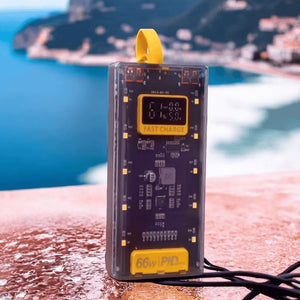 Transparent 20000mAh Fast Charging Power Bank with Digital Display