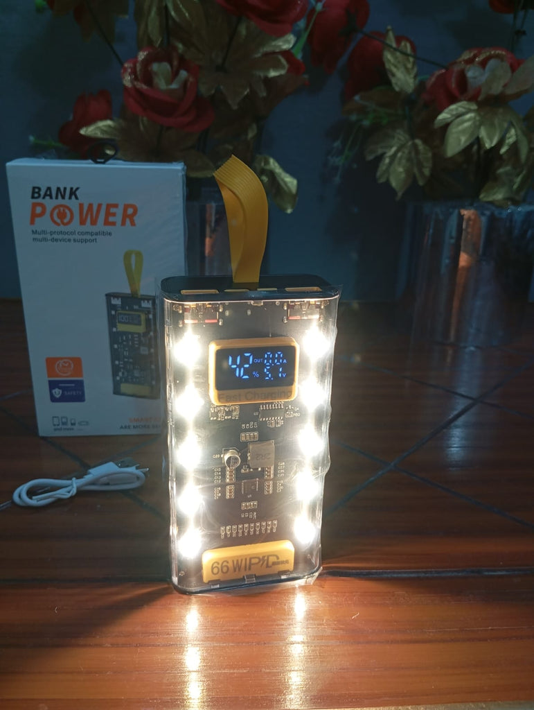 Rechargeable Transparent Power Bank for Travel and Daily Use