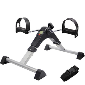 Mini Bike Pedal Exerciser – Foldable Arm & Leg Exercise Cycle with Digital LCD Meter for Home Fitness