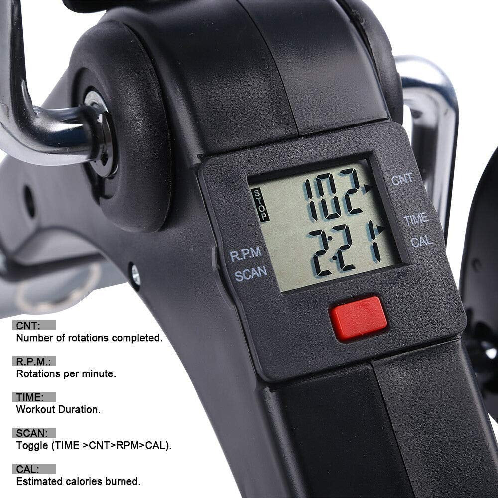 Mini Bike Pedal Exerciser – Foldable Arm & Leg Exercise Cycle with Digital LCD Meter for Home Fitness