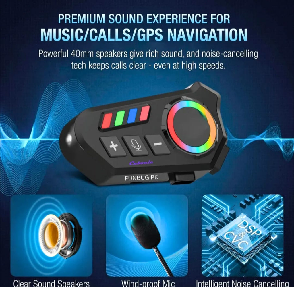 K06A Wireless Helmet Headset for Motorcycle Riders