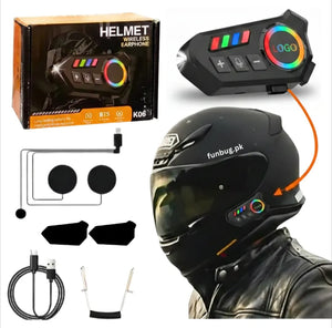 K06A Motorcycle Helmet Bluetooth Headset BT 6.0 Wireless Earphone