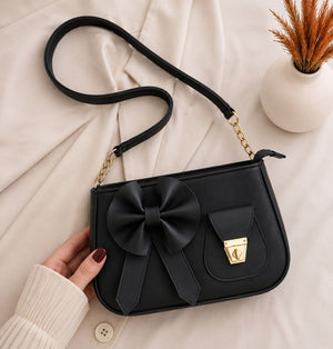 Bella Bow Shoulder Bag Front View