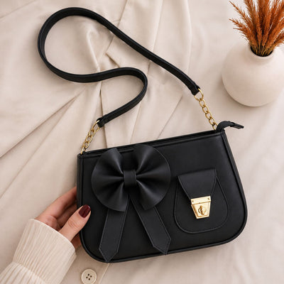 Bella Bow Shoulder Bag Front View