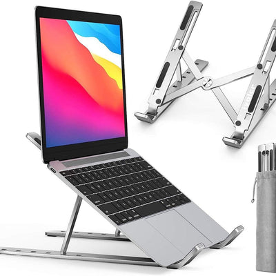 Premium Foldable Aluminum Laptop Stand for Desk Setup