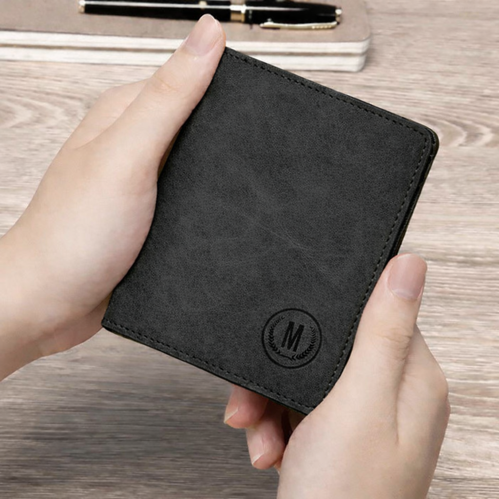 Compact PU Leather RFID Wallet with Coin Pocket