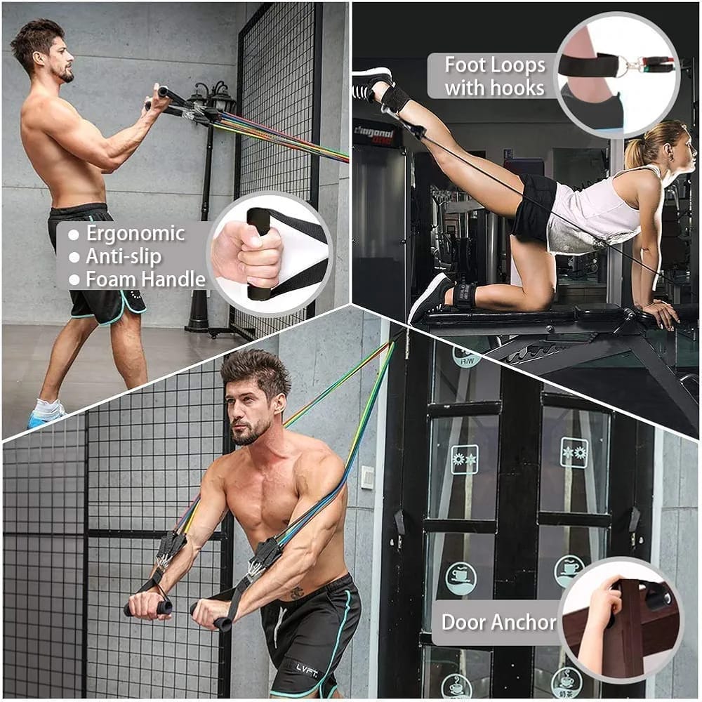 Natural Rubber Fitness Resistance Bands for Strength Training