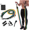 11 In 1 Natural Rubber Resistance Bands Set for Home Gym
